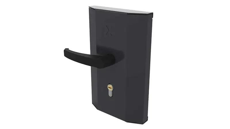 Black cylinder handle lock alone