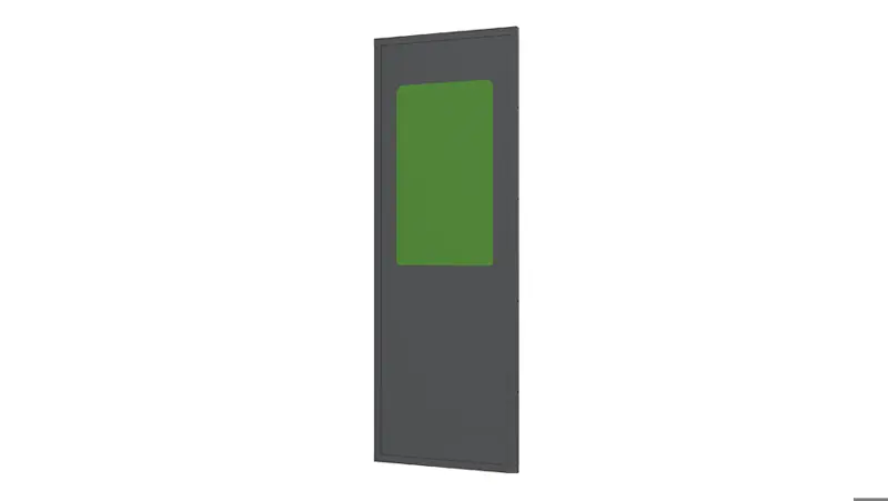 Panel de chapa con ventana