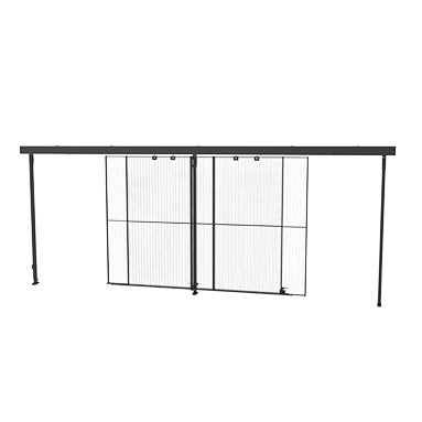 Puerta corredera doble, superpuesta