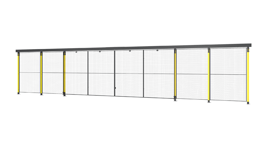 Puerta corredera con cierre central