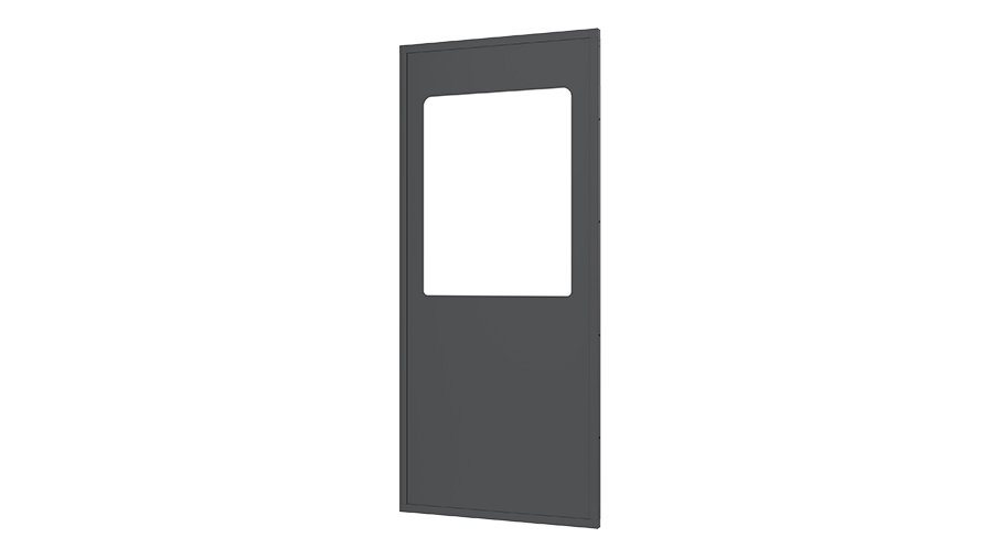 Panel de chapa con ventana