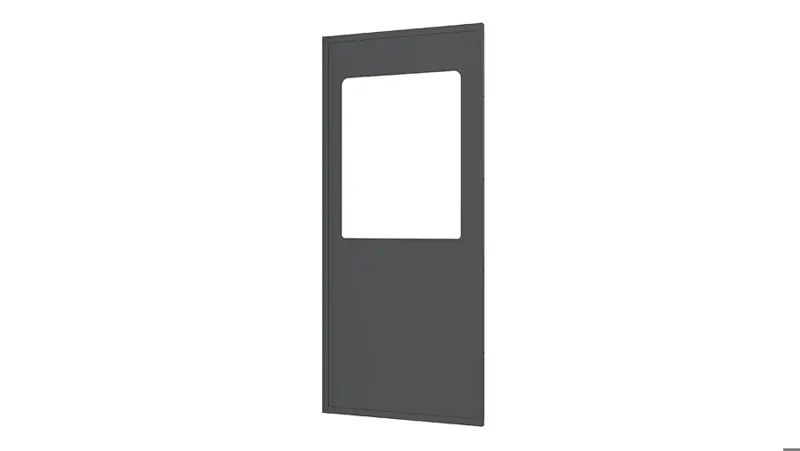 Panel de chapa con ventana