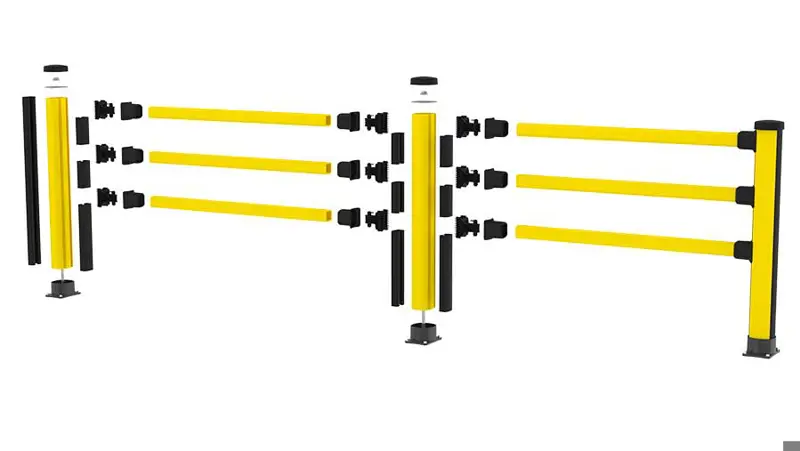 Essential pedestrian with three rails exploded