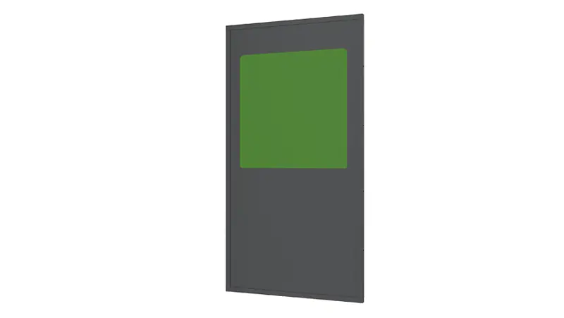 Panel de chapa con ventana