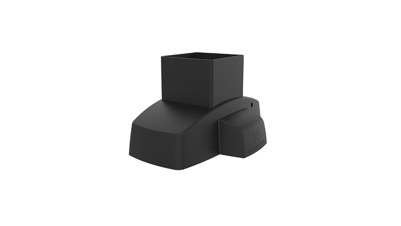 Black plastic cover for machine guarding foot X-Guard 70x70