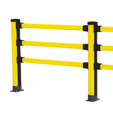 Barrera peatonal Essential con tres Raíles