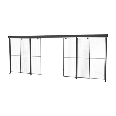 Puerta corredera con cierre central