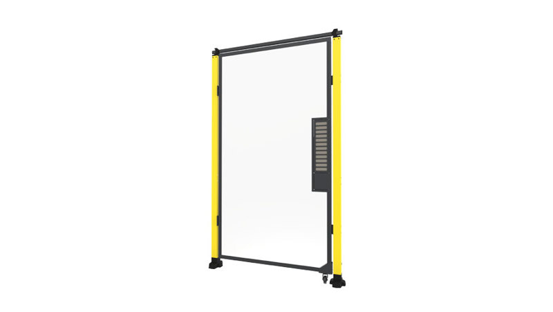 single hinge door for machine guarding with plastic panel