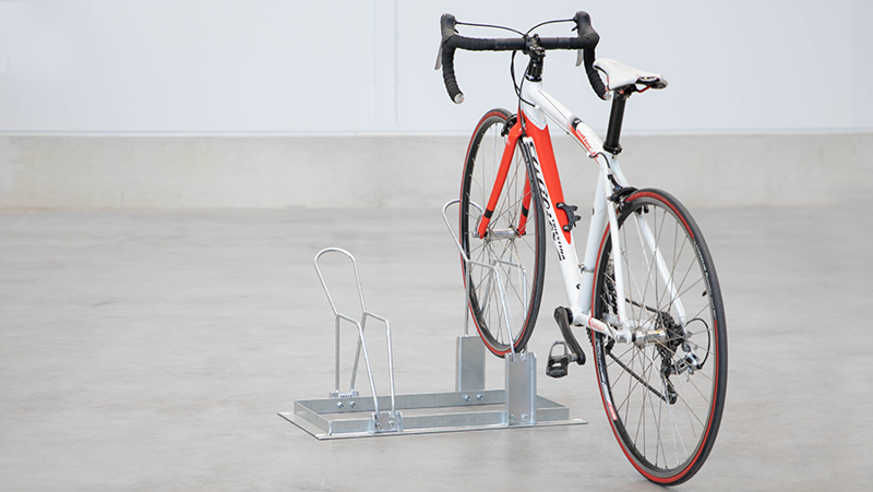 bike stand with a bike
