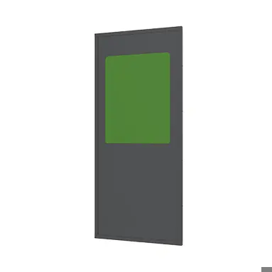 Panel de chapa con ventana