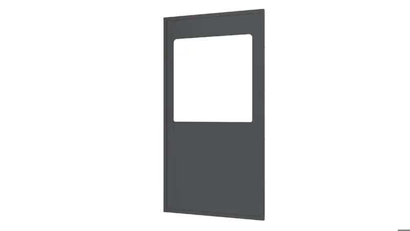 Panel de chapa con ventana