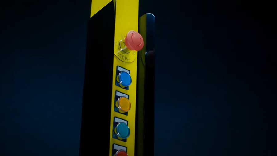 Poste preparado para pulsadores