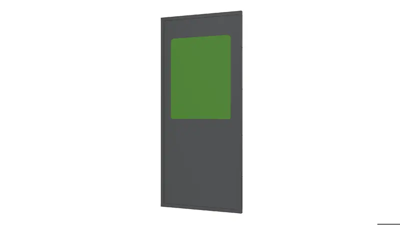 Panel de chapa con ventana